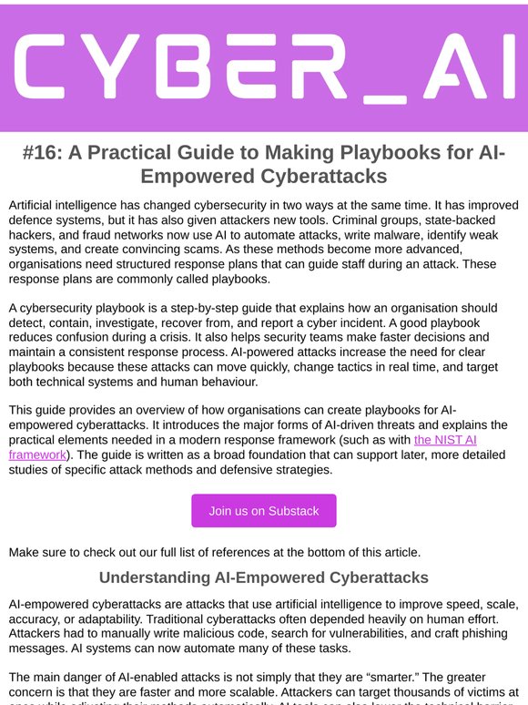 #16: A Practical Guide to Making Playbooks for AI-Empowered Cyberattacks