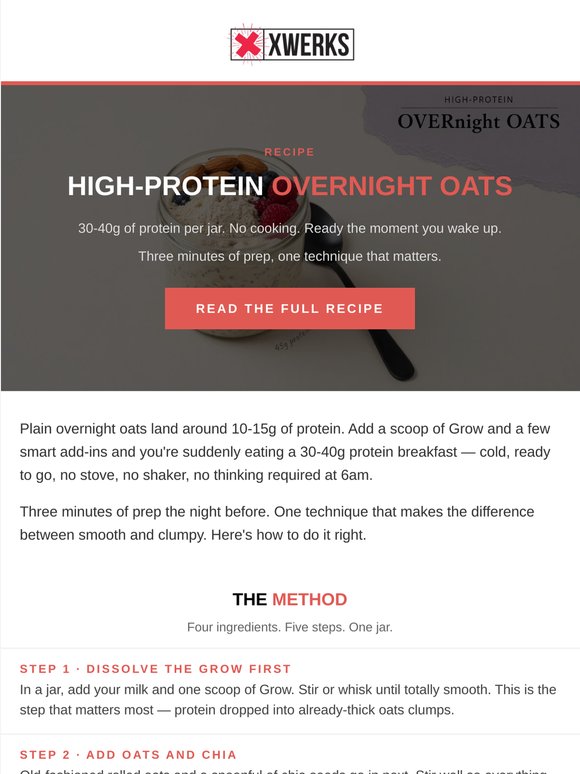 Protein Packed Over Night Oats