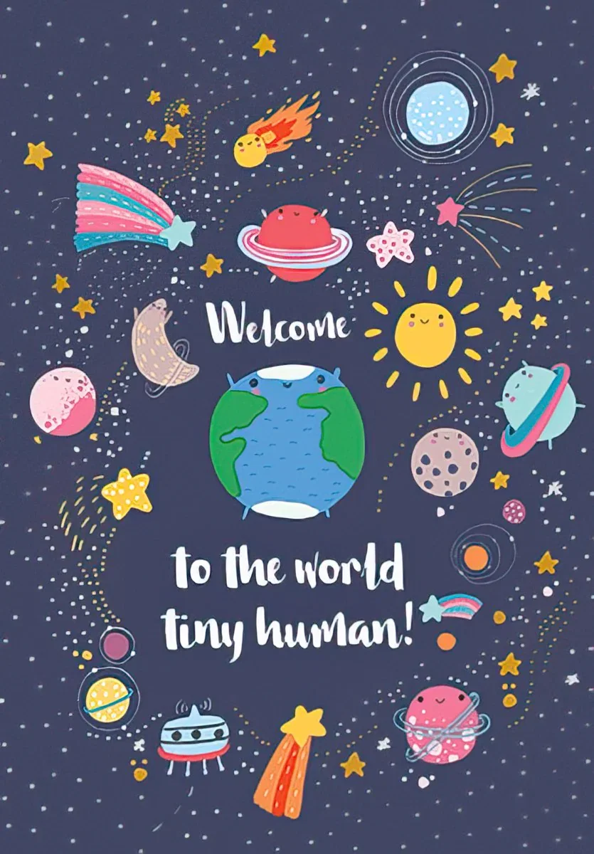 Image of Welcome to the world tiny human! New Baby Card
