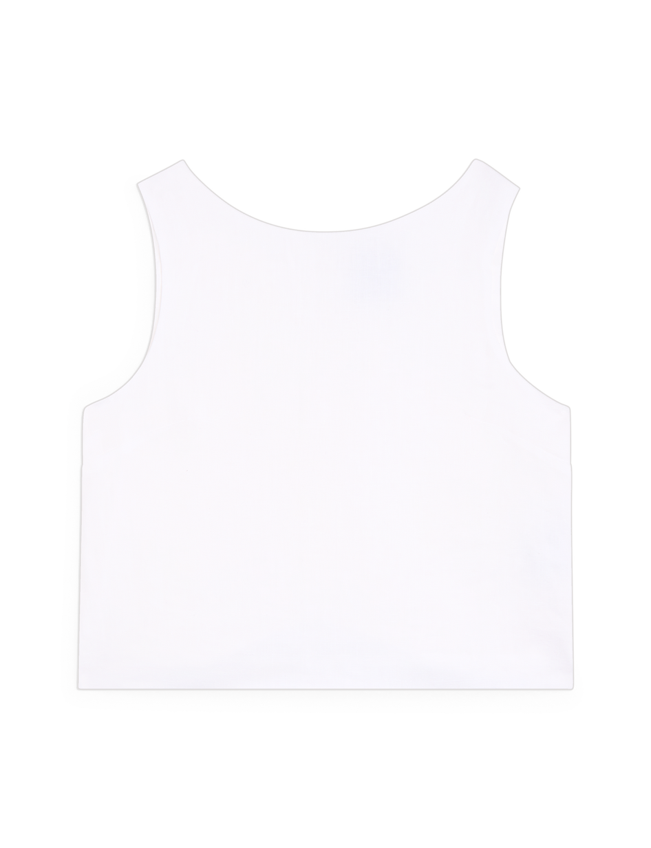 Jackie Top: Linen, White