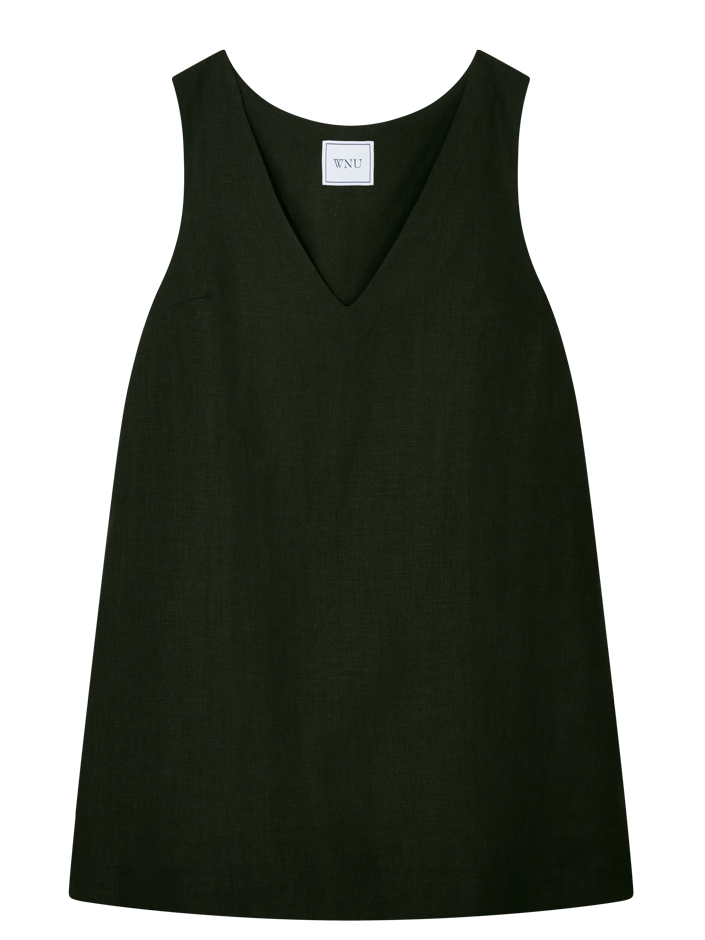 Sloane Dress: Linen, Black