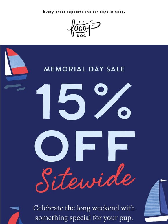 Starts now: 15% off sitewide ❤️