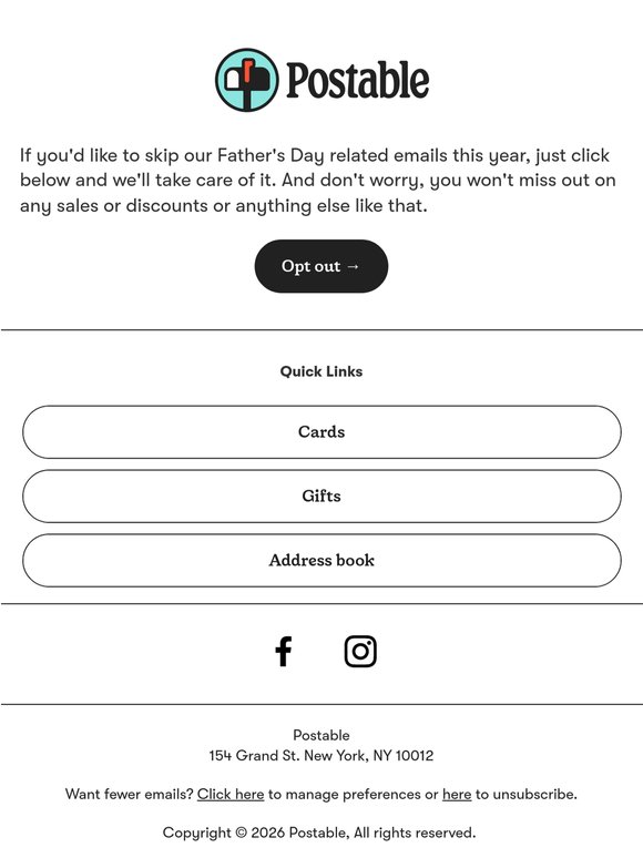 Want to skip Father’s Day emails?