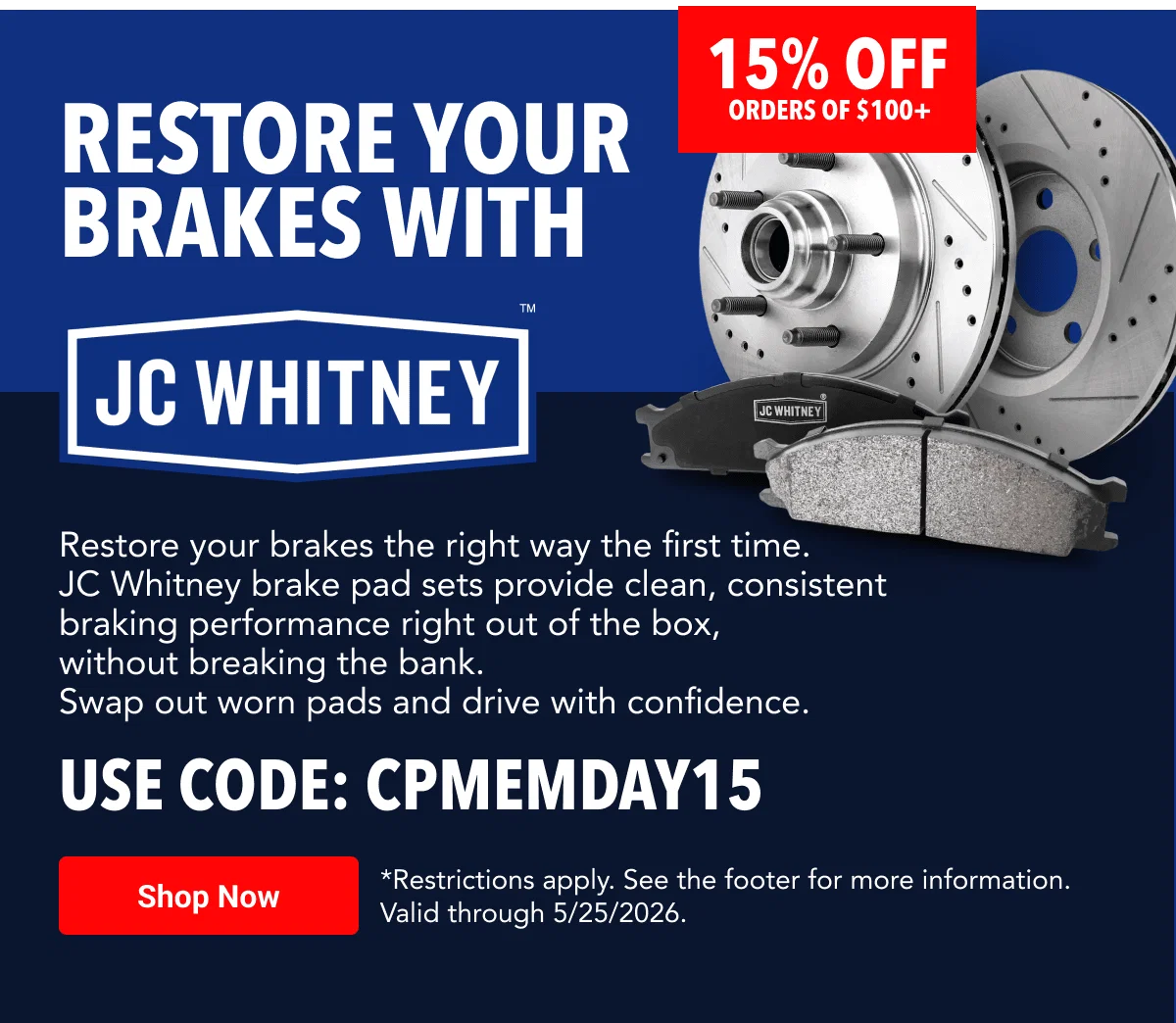 Restore Your Brakes With JC Whitney
