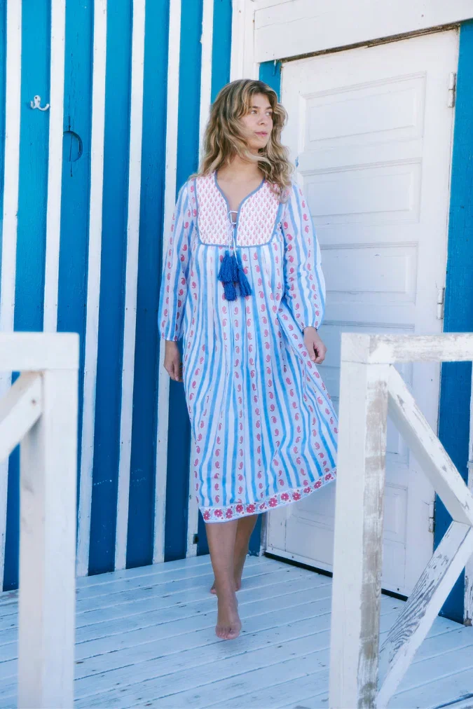 Image of Kitty Dress in Ribbon Print
