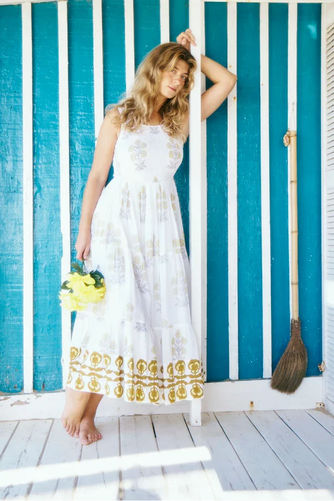Image of Cecilia Dress in Marigold Print