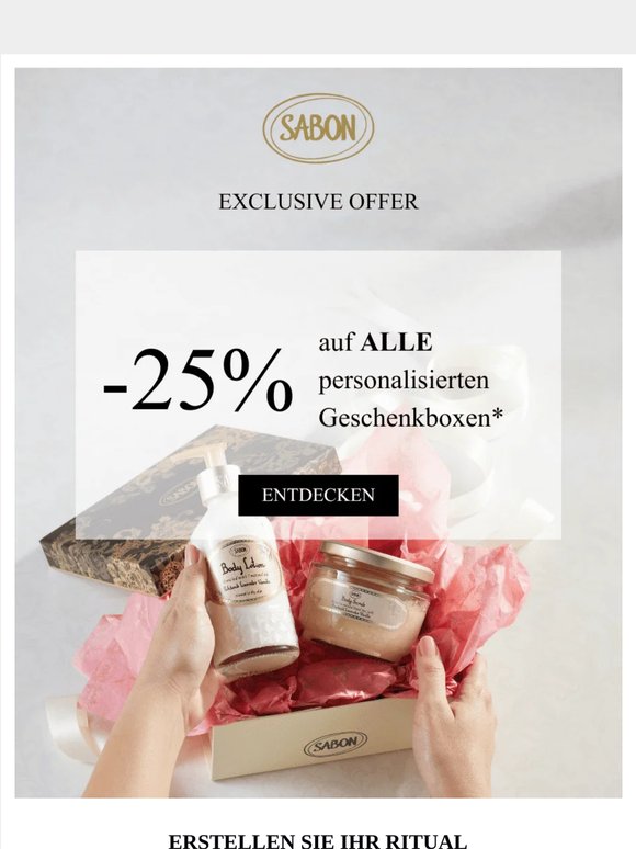 -25 % auf ALLE* personalisierten Geschenkboxen
