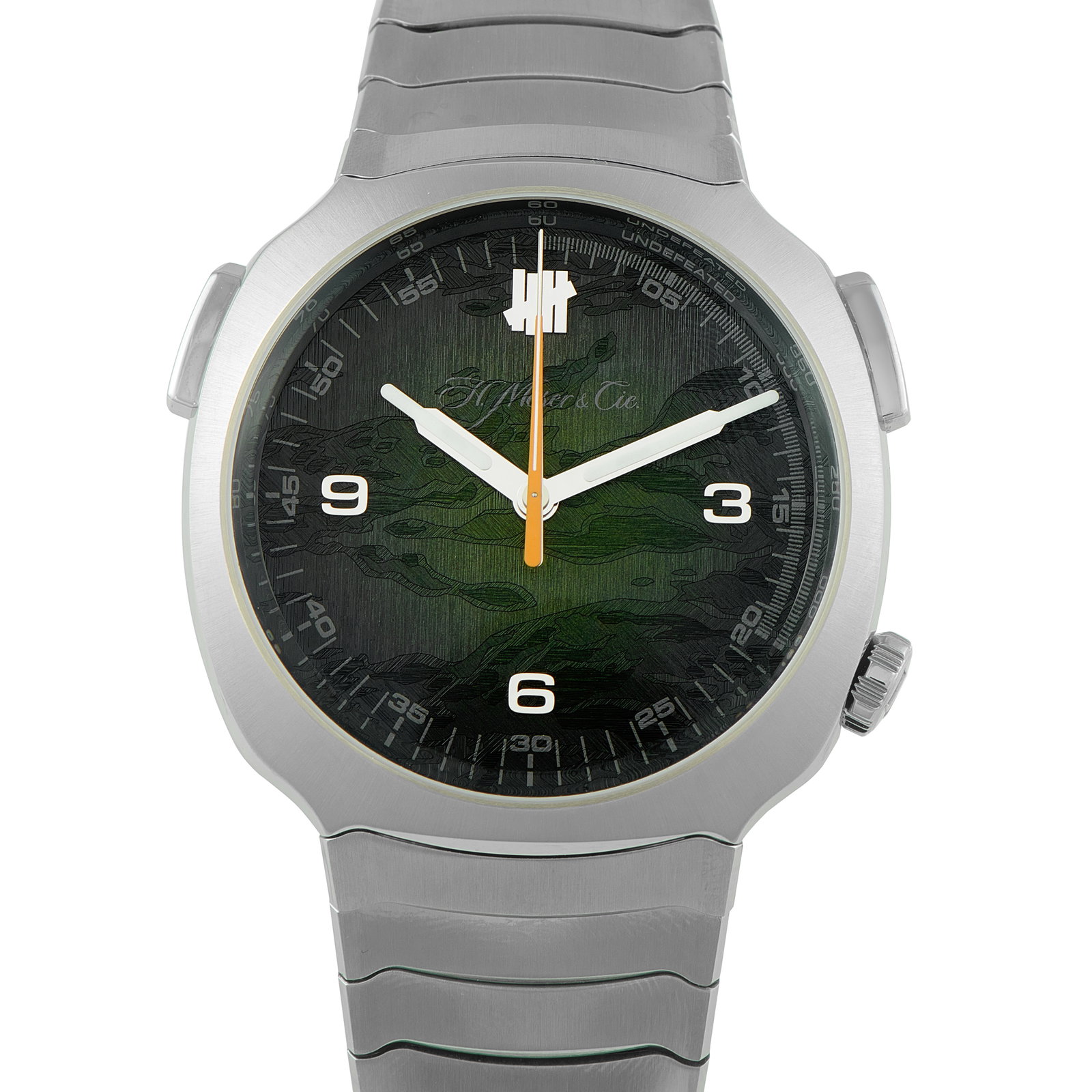 H. Moser & Cie Streamliner Chronograph Undefeated Green Camo Dial Steel Watch 6902-1205