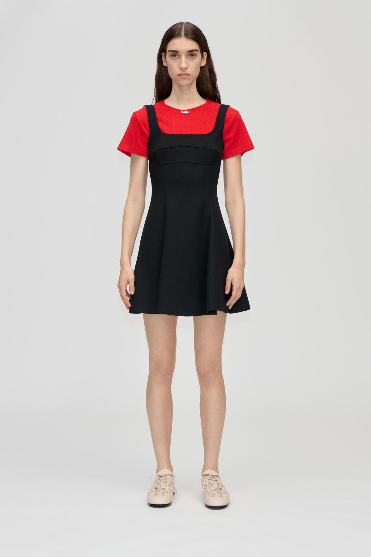 Corset Mini Dress - Black