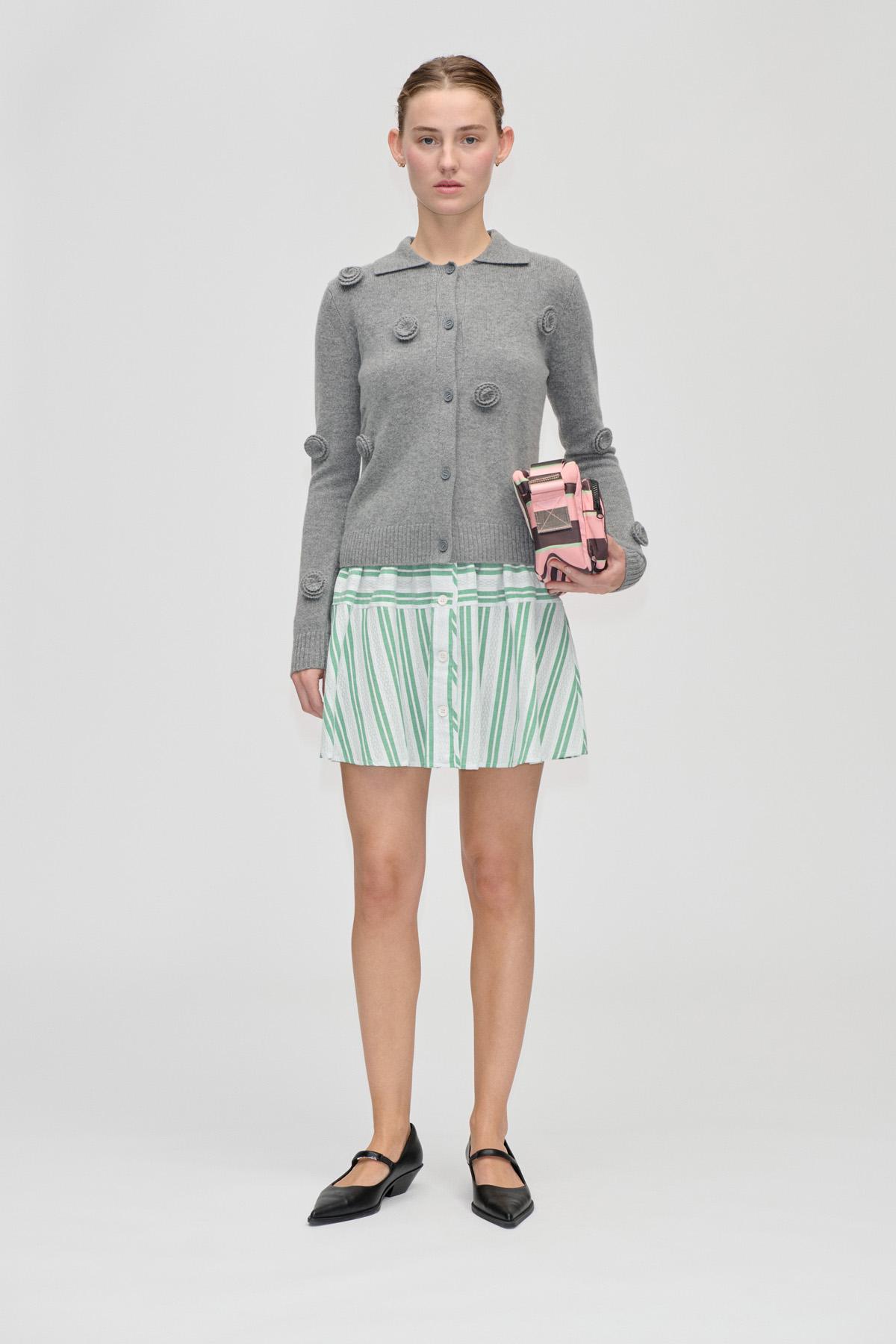 Button Up Long Sleeve Polo Knit - Flint Gray
