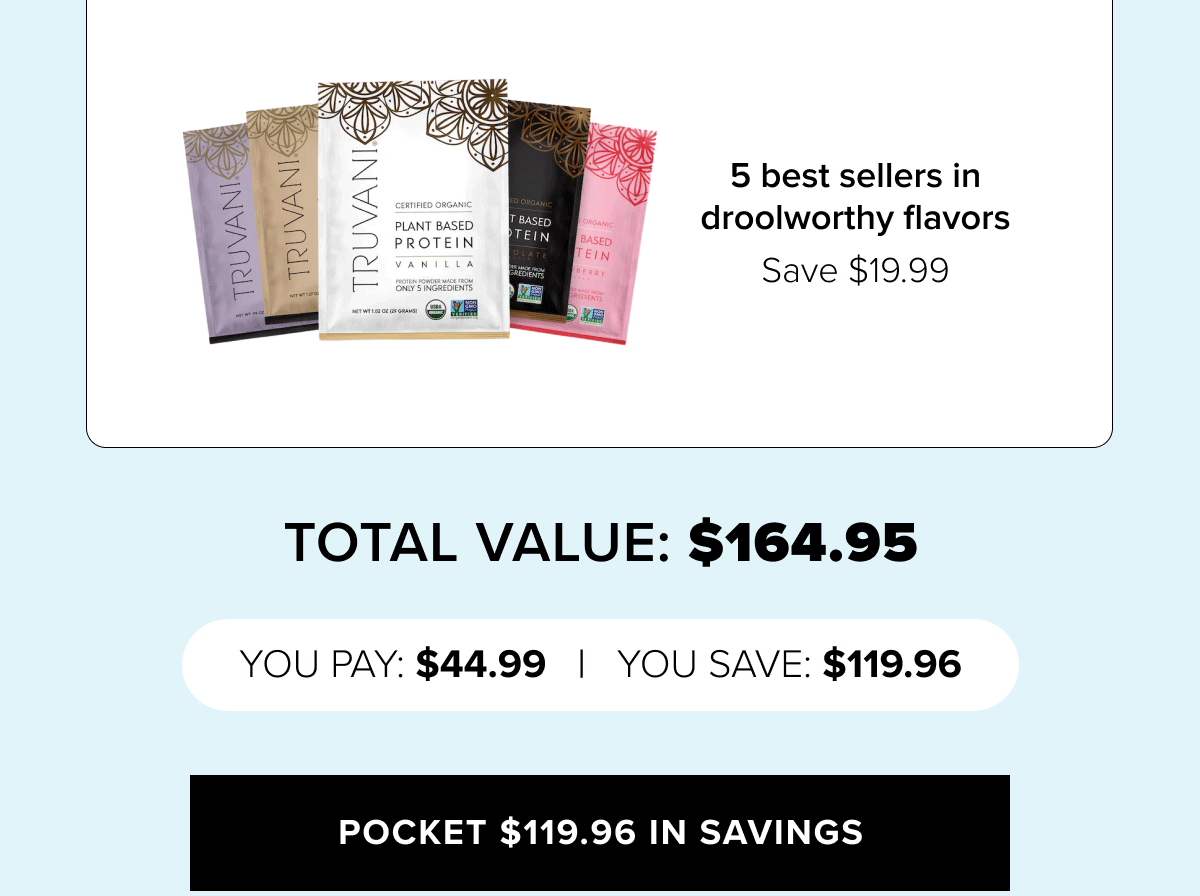 POCKET $119.96 IN SAVINGS