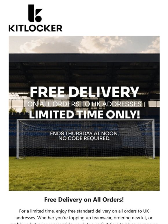 🚨 Free Delivery! Ends Tomorrow Noon.