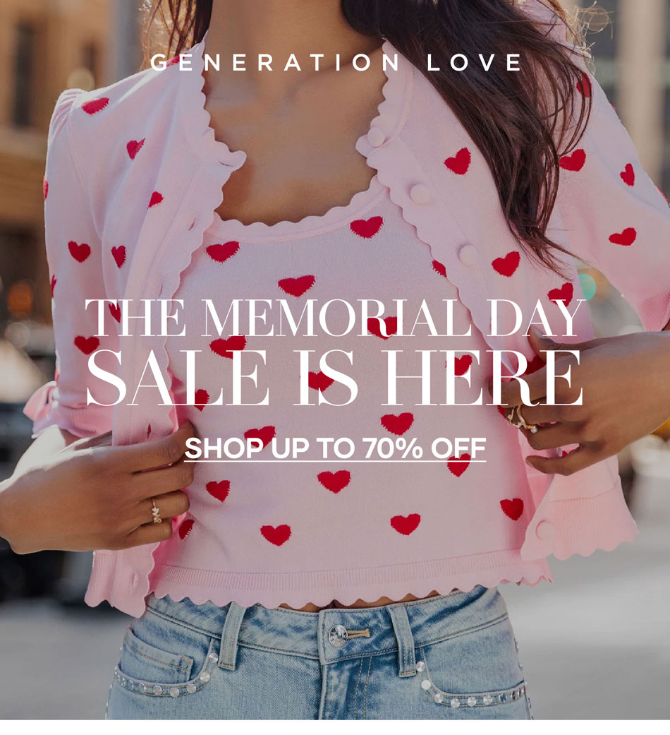 The Memorial Day Sale Is Here >> Shop Up to 70% Off