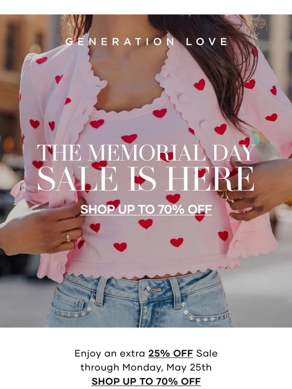 THE MEMORIAL DAY SALE IS HERE