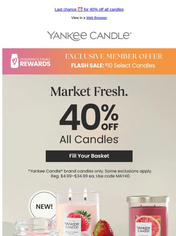 FINAL HOURS ❤️ $10 Select Large/3-Wick Candles!