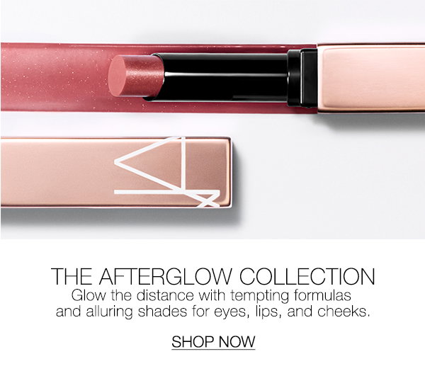 Glow the distance with tempting formulas and alluring shades for eyes, lips, and cheeks from The Afterglow Collection.