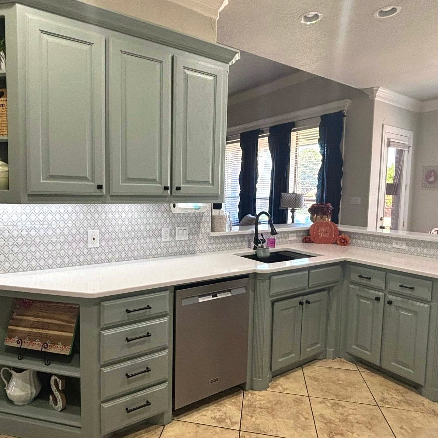 A picture from one of our customers who used London All In One Paint for their kitchen makeover