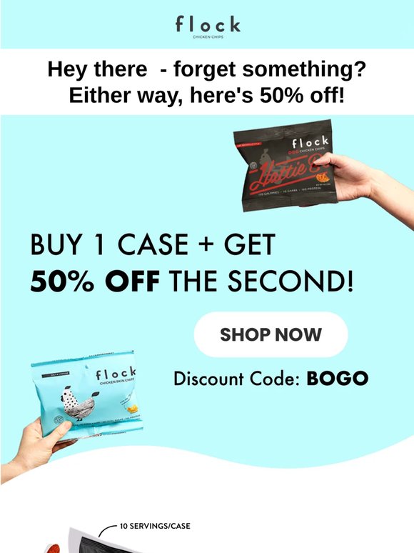 Re: get half off Flock
