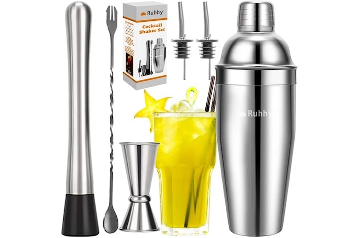 Bartendersett med shaker og bartilbehør