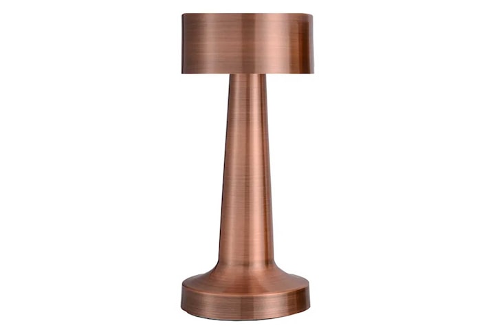 Retro Oppladbar Bordlampe av Metall Dimmer Kobber