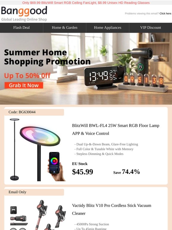 💡[New] BlitzWill Smart RGB FloorLamp Only $45.99, Only $92.99 Vactidy Blitz Cordless Vacuum Cleaner >>