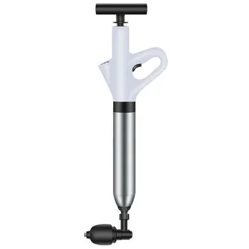 Stainless Steel Toilet Pipe Unblocker Pneumatic Household Toilet Pipe Dredger High-pressure Dredging Tool Set for Toilet Vegetable Sink Wash Basin Floor Drain