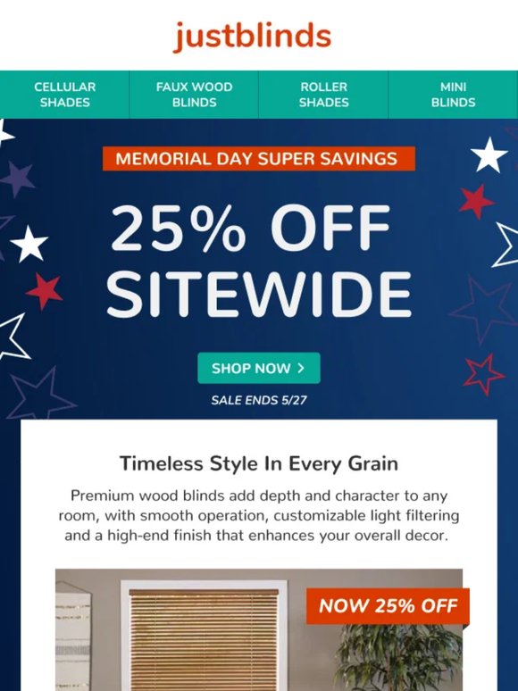 Red, White & 25% Off ❤️🤍💙