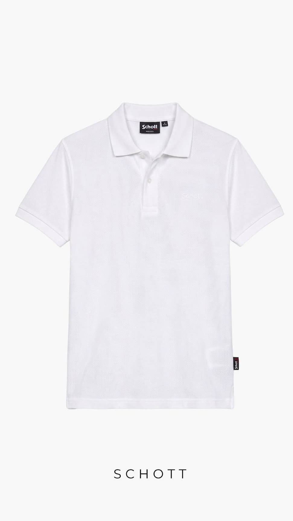 Polo effet gaufré blanc