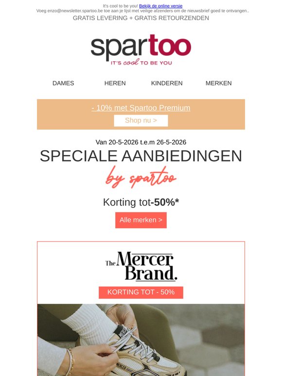 🥁 Kortingen tot 50% op The Mercer Brand, Skechers, Mizuno, Saucony en Faguo met gratis levering