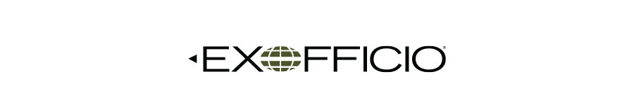 ExOfficio logo with stylized globe in the center