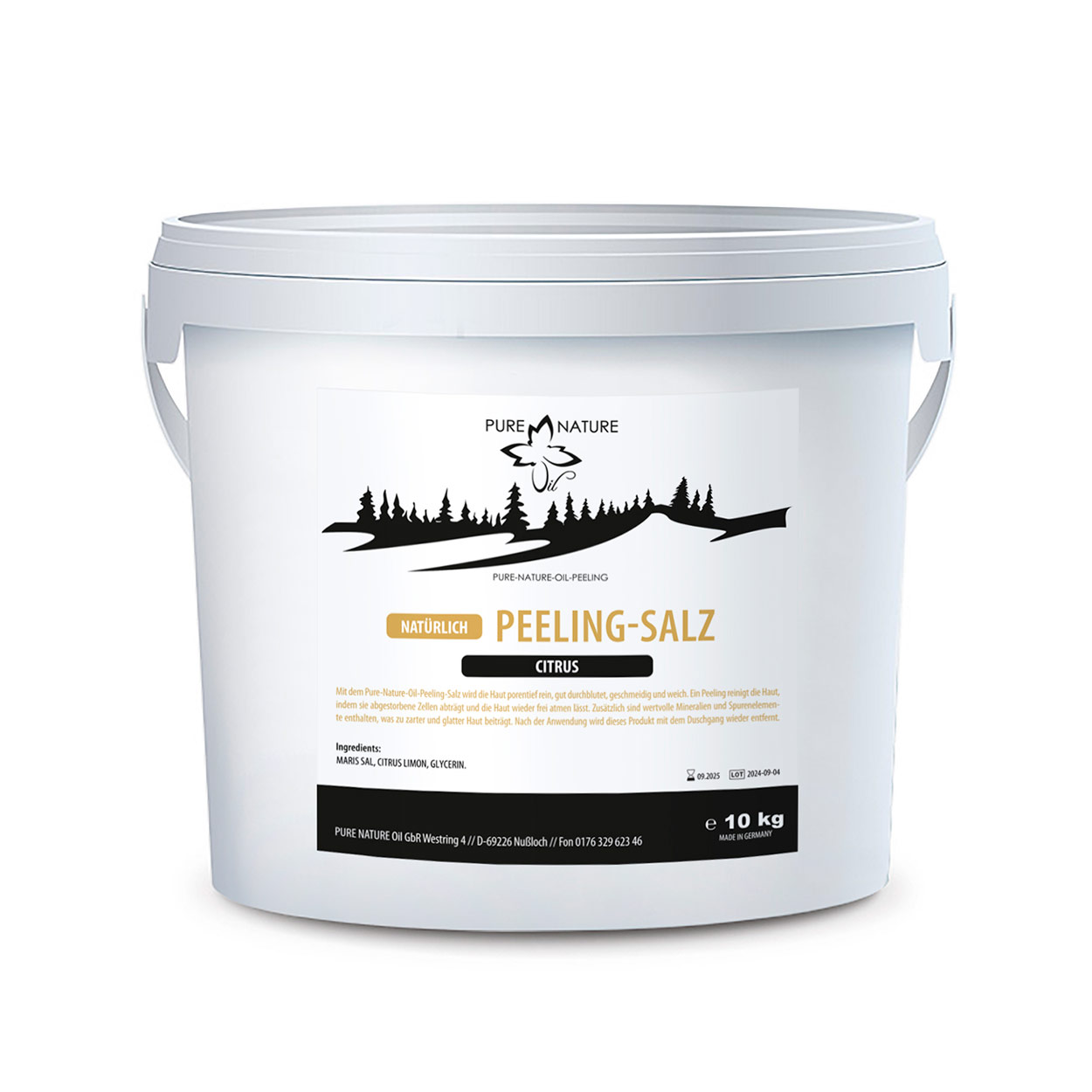 Pure Nature Oil Peeling-Salz Citrus, 10kg