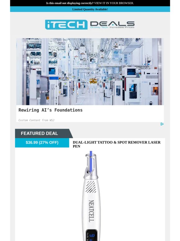 Laser Tattoo & Spot Remover Pen $36 + Free Shipping!
