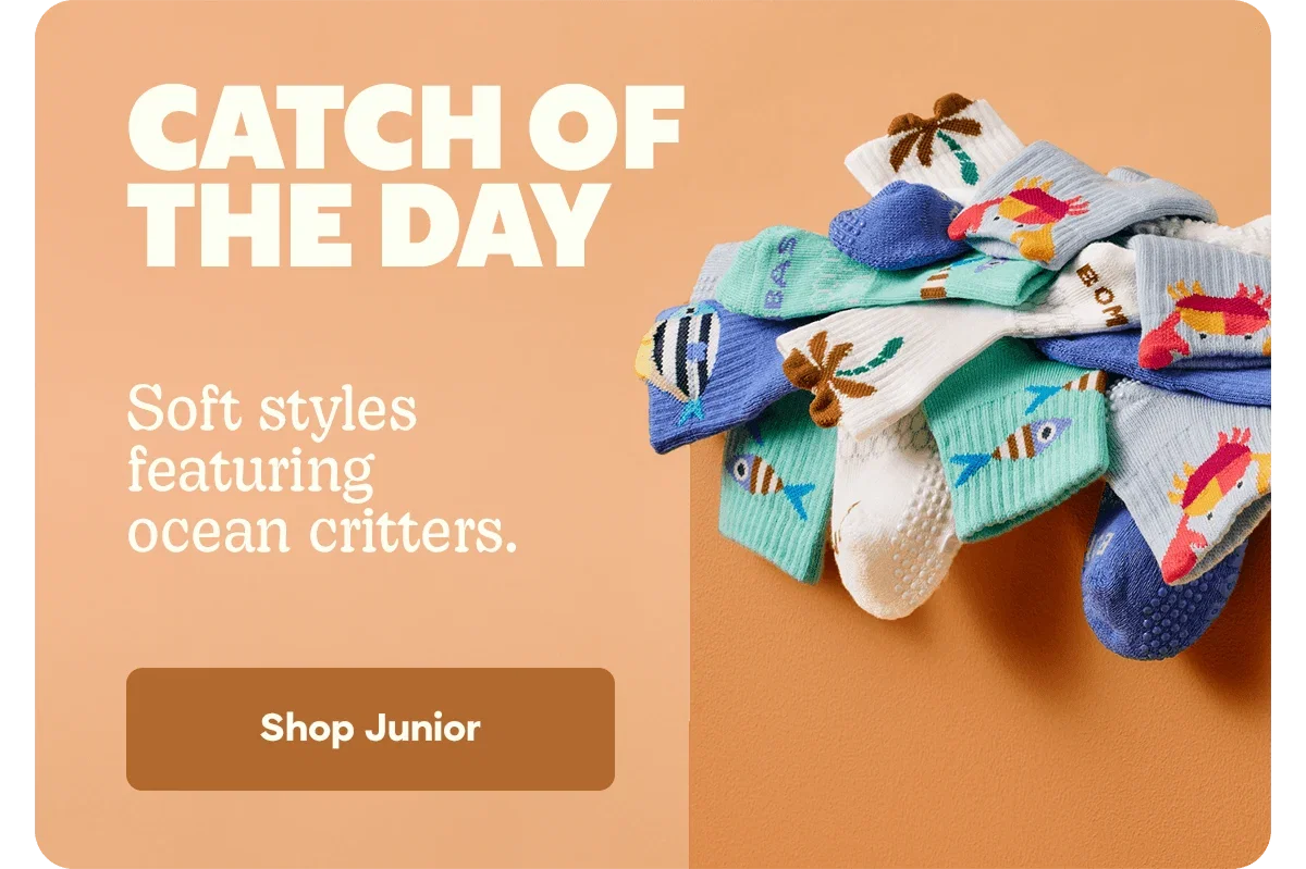 CATCH OF THE DAY | Soft styles featuring ocean critters. | Shop Junior