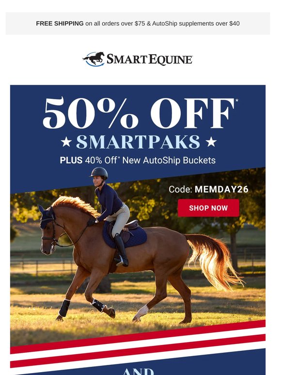 Save Up to 50% During Memorial Day Sale