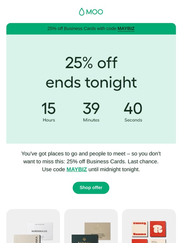 25% off ends tonight ⏰