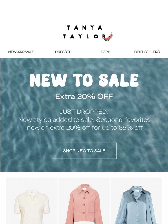 NEW TO SALE: EXTRA 20% OFF