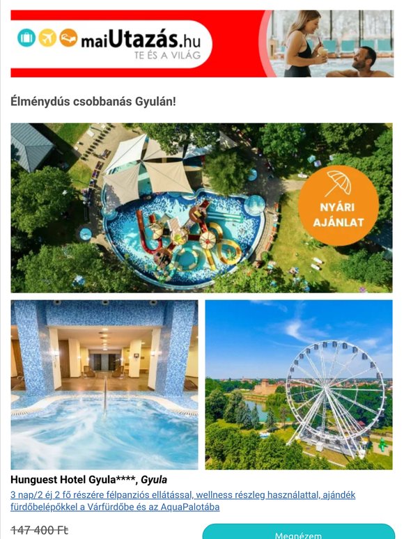 Csobbanj az élményekbe! 💦 Vár a Hunguest Hotel Gyula****! 🏰