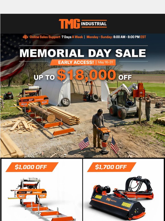 Memorial Day Sale: Save Up to $18,000