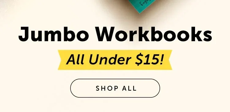 Jumbo Workbooks  All Under $15!