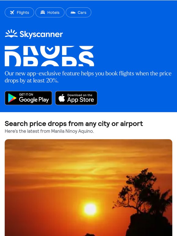 Your weekly price drops, from P 4,878 ✈️ 📉