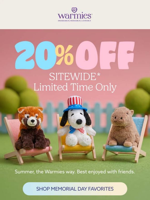 20% OFF everything. Limited time only
