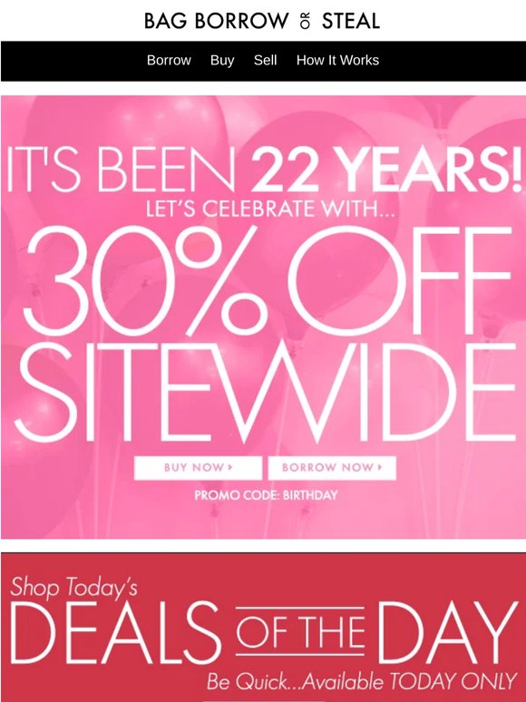 It's Been 22 Years!…Let's Celebrate with 30% OFF + Free Shipping!