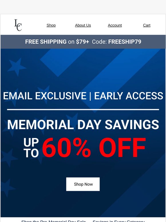 Early Access: Up to 60% Off❤️💙