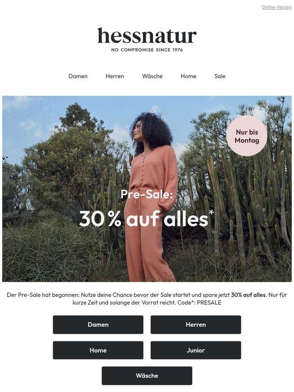 ⏰ Der Pre-Sale ist live – 30% auf alles