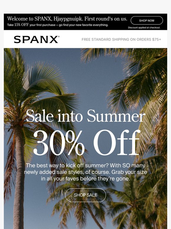 Sale into summer with 30% off select styles