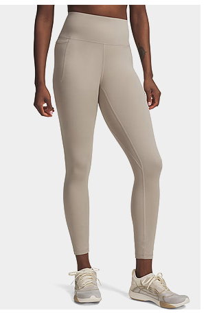 Damskie legginsy treningowe Under Armour Meridian Ankle Leg - beżowe