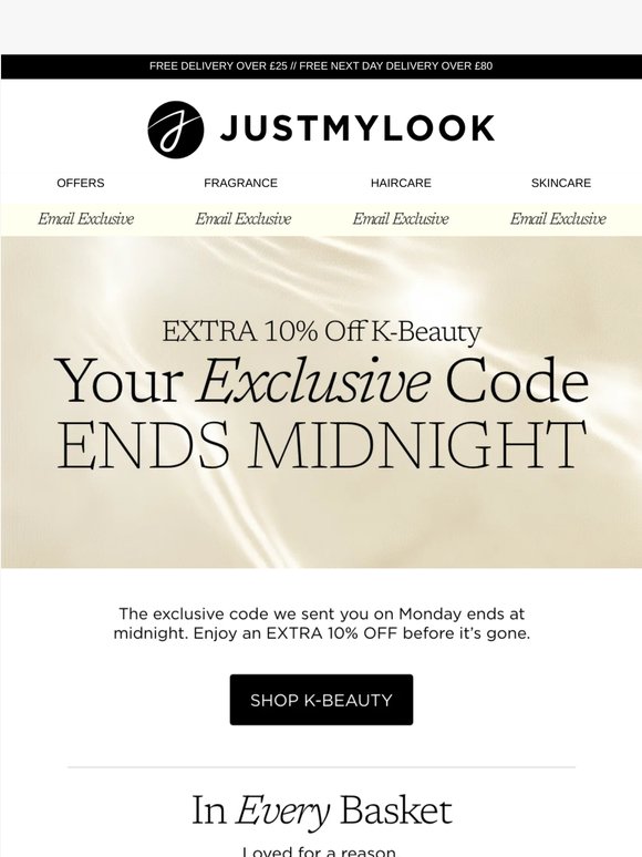 REMINDER: Your CODE ends midnight