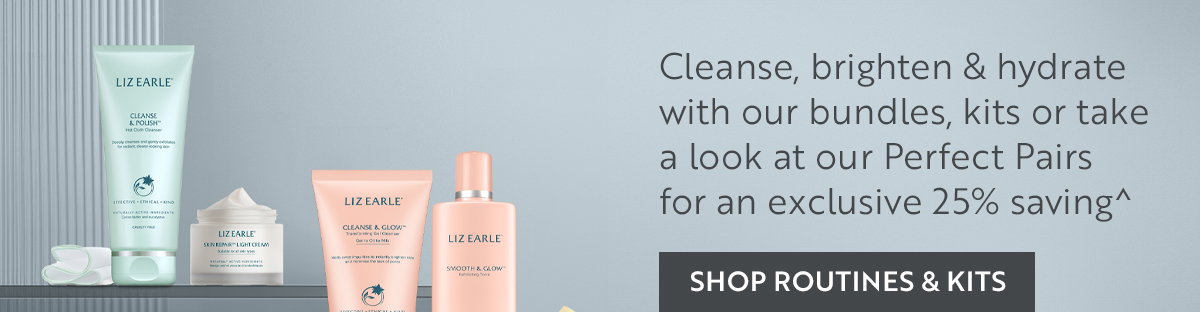 Cleanse, brighten & hydrate with our bundles, kits or take a look at our Perfect Pairs for an exclusive 25% saving^. Shop routines & kits