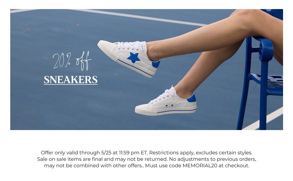 20% off SNEAKERS