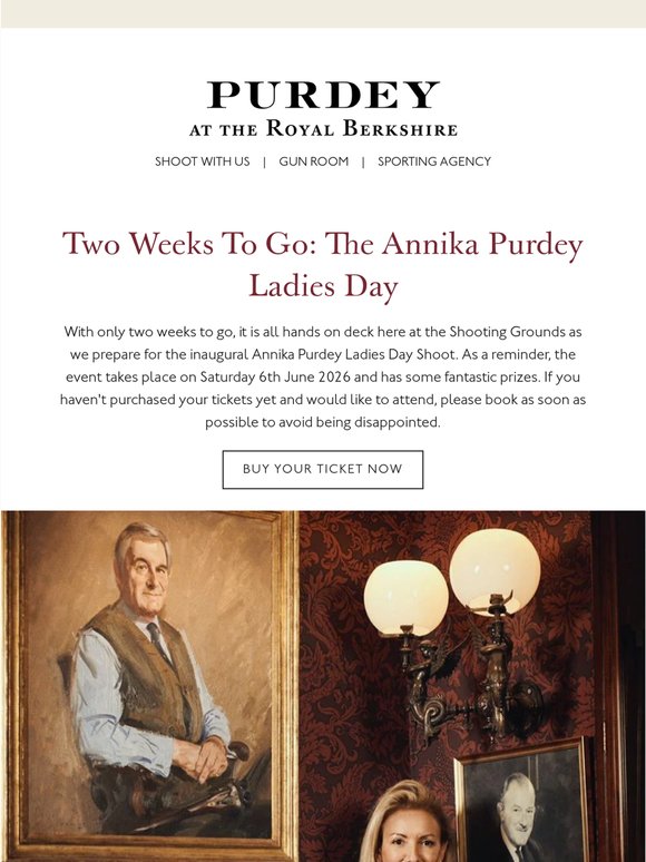 2 Weeks To Go: Annika Purdey Ladies Day - Where Will You Be On 6th June?